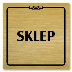 Sklep, 80x80mm, zlatá, Texas